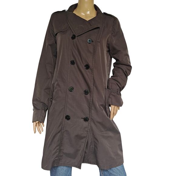 GAP Women’s Trench Coat Navy Double-Breasted Classic Water-Resistant - Picture 1 of 3